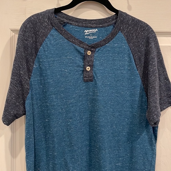 Arizona Jean Company 2 Tone Teal Grey Large Men’s T-Shirt - Picture 4 of 4